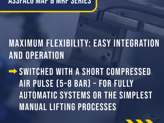 Variable workpieces, short cycle times, high process requirements – this is exactly what our pneumatically controlled magnetic grippers are designed for!