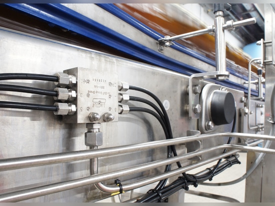 In the Erdinger Brewery_Filling line close up with SSV device