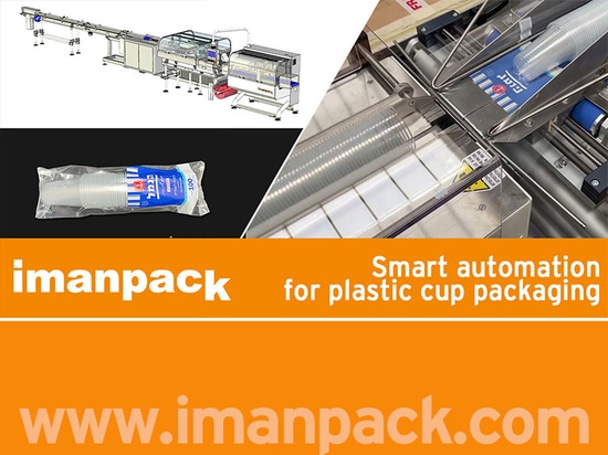 High-performance automation for plastic cup counting and polyethylene flow wrapping