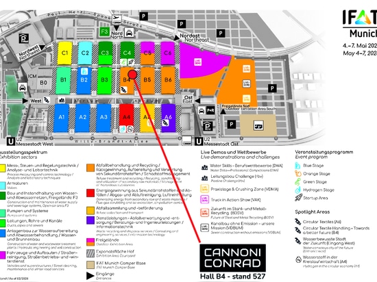 IFAT Pavillion B4 map