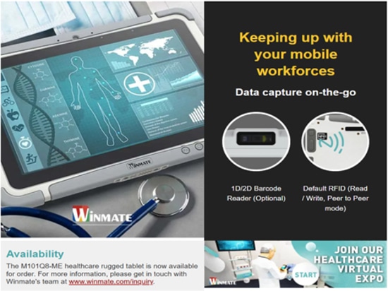Winmate Healthcare Android Tablet PC M101Q8-ME with Qualcomm® Snapdragon™ 660
