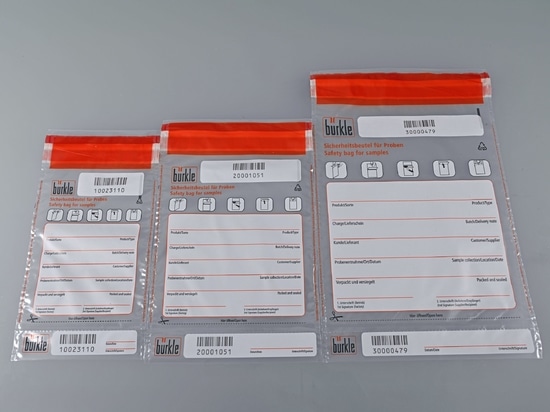 Security bags for samples (Bürkle GmbH)