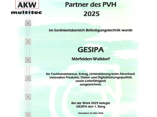 GESIPA® takes first place in the PVH Partner Award