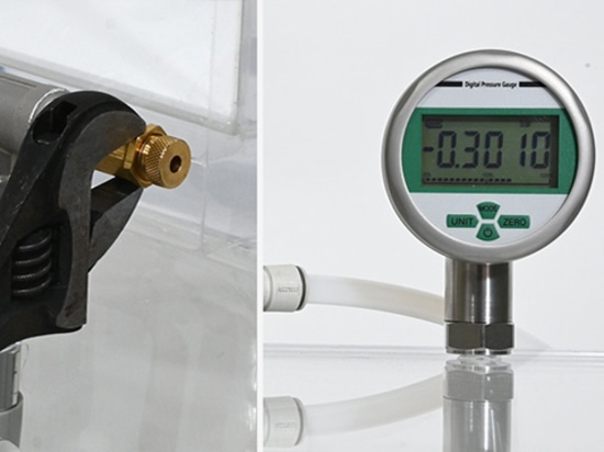 System is preset to the value you need and locked with a locknut