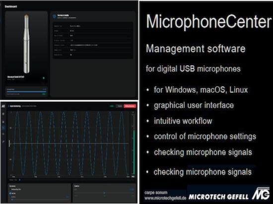 The new MicrophoneCenter administration software