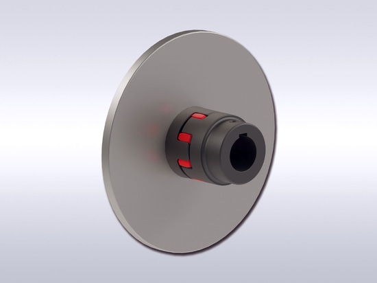 torsionally flexible jaw coupling with a mounted brake disc