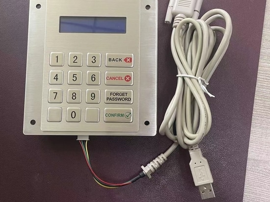 Stainless steel keypad with LCD screen