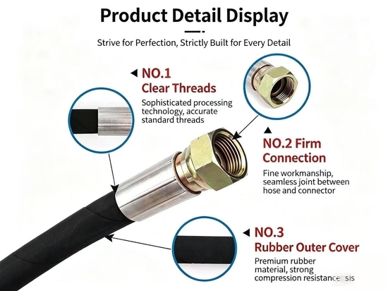 Customized high-pressure oil pipe assemblies and low-pressure oil hoses for mining machinery