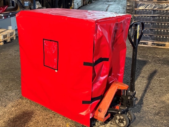 Red tarp cover