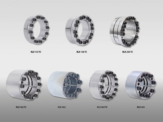 RINGSPANN's RLK cone clamping elements are available in seven basic versions and up to 30 sizes. They enable transmissible torques up to 1,727,560 Nm and bending moments up to 1,122,900 Nm (Mb max)...