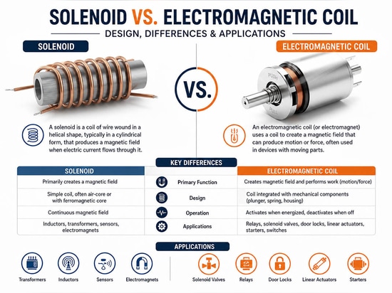 solenoid vs electromagnetic coil