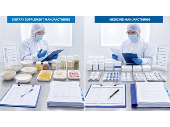 Dietary-supplement-and-medicine-manufacturing-with-different-product-controls-and-documentation
