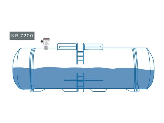 NivoRadar® 7200 in tank with liquid material