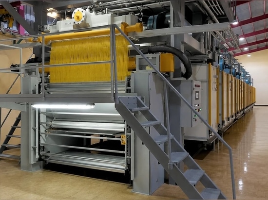 Long-cut (spaghetti) line: press and spreader section