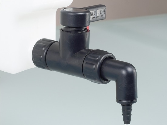 StopCock PA: Electrically conductive drain cock for solvent filling (Bürkle GmbH)