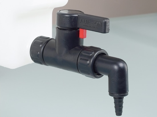 StopCock PA: Electrically conductive drain cock for solvent filling (Bürkle GmbH)