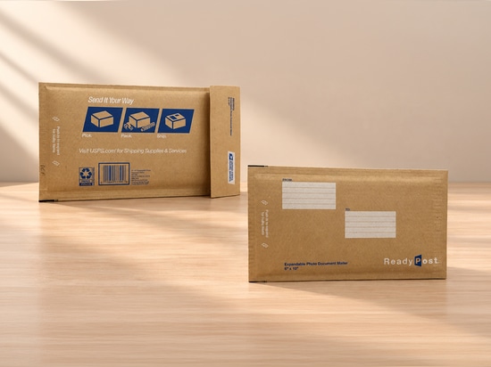 WaveBag paper padded envelopes produced for USPS, the United States Postal Service, for applications involving photographs and documents.