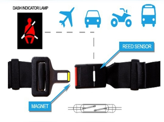 Proximity Sensor that will be electrically connected to a panel to indicate when and where an unbuckled seat belt for a given seat exists. Flight attendants and/or the pilot will quickly be able to...