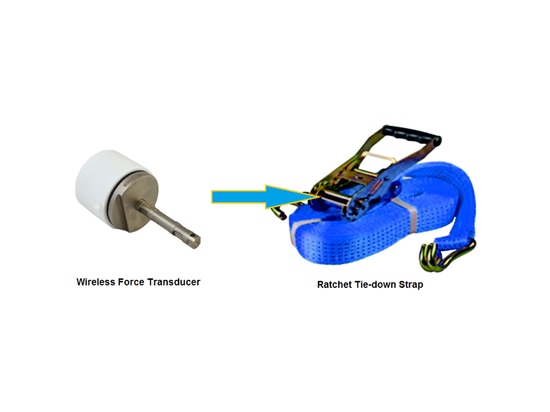 Wireless Force Transducer for Smart Ratchet Tie-down Strap