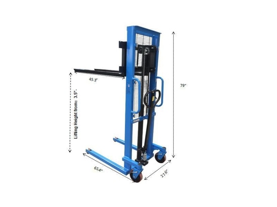 Manual Pallet Stacker 2200Lbs Capacity