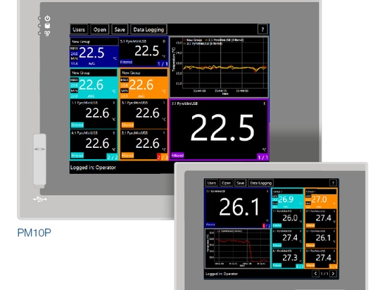 Panel PCs for Calex digital infrared temperature sensors