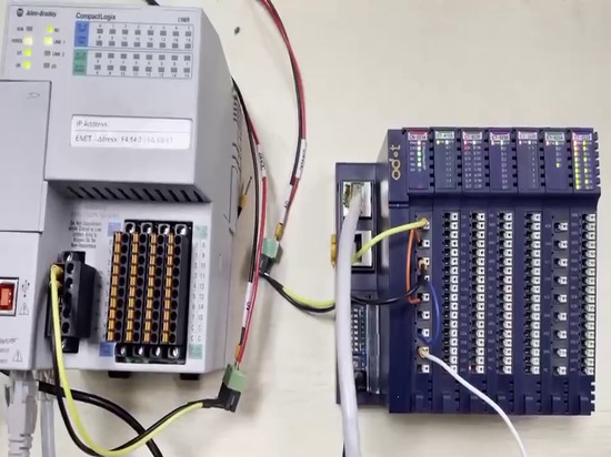 ODOT CN-8034 EtherNET/IP adapter test with AB PLC