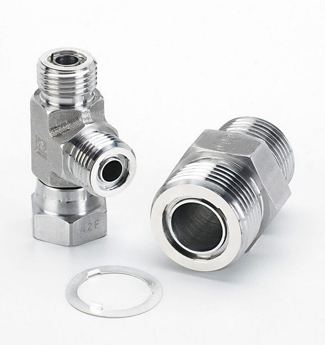 油圧式接続部品 SealLok Parker Tube Fittings Division ねじ込み / T / 90°湾曲