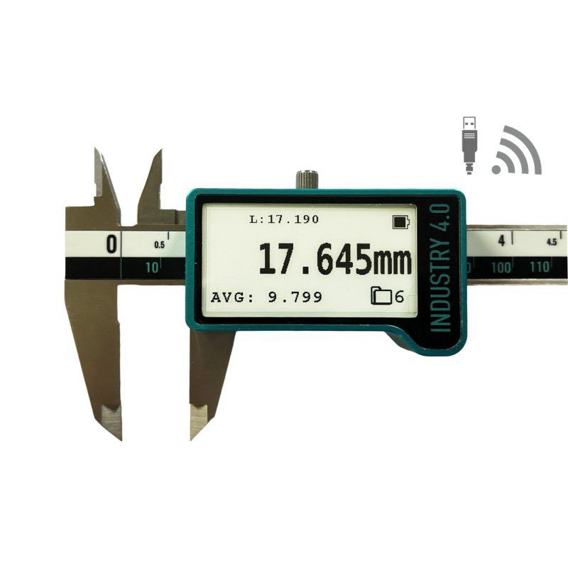 デジタル ディスプレイ付きノギス - E-INK - MICROTECH - ワイヤレス / インダストリー4.0用