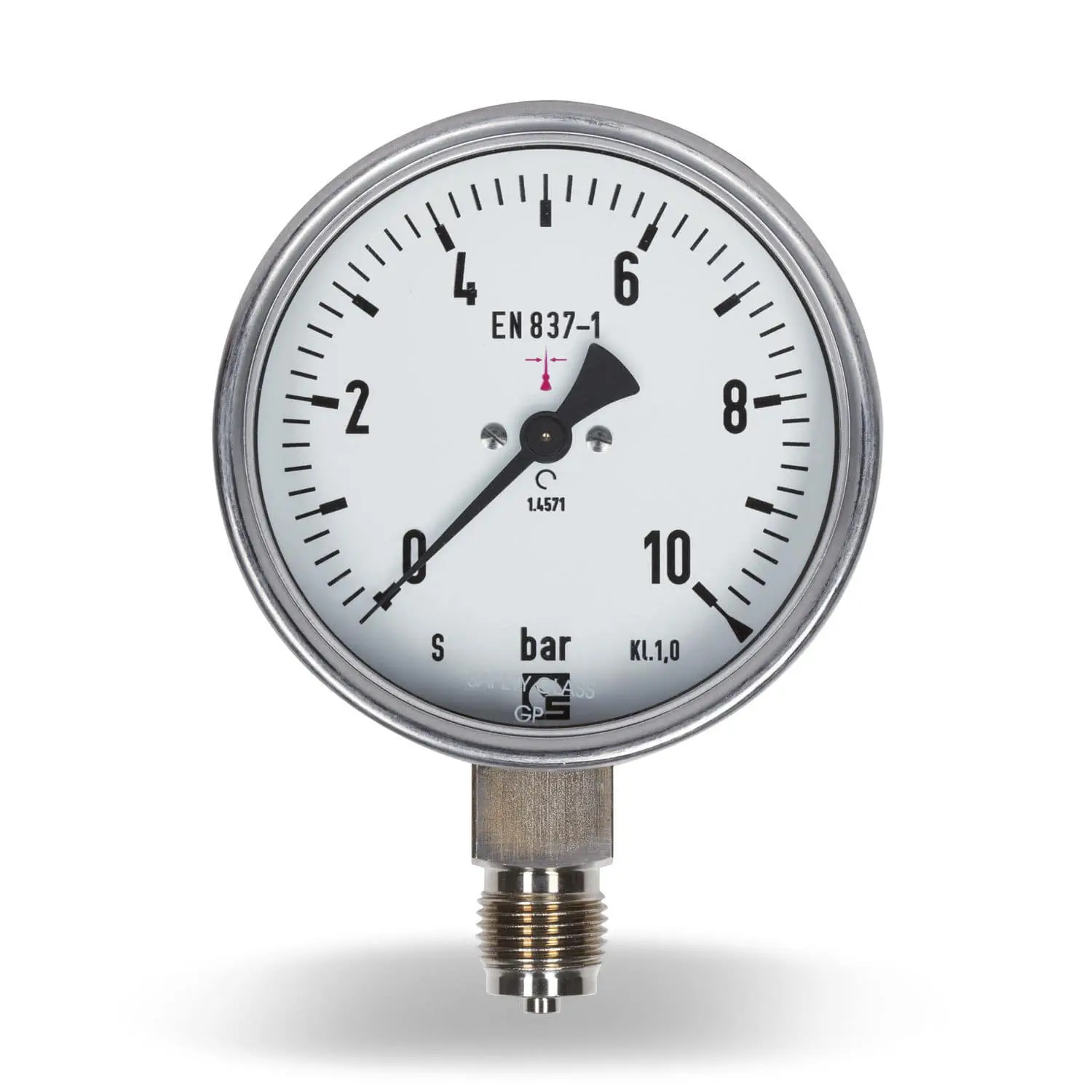 ブルドン管圧力計 - RU 100 - Schmierer GmbH - ダイヤル / ねじ式