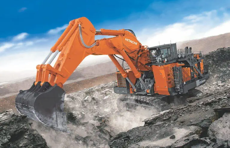 日立　油圧ショベルカーEX8000 トラックEX5000 世界最大級の油圧ショベル、日立建機EX8000のミニカー