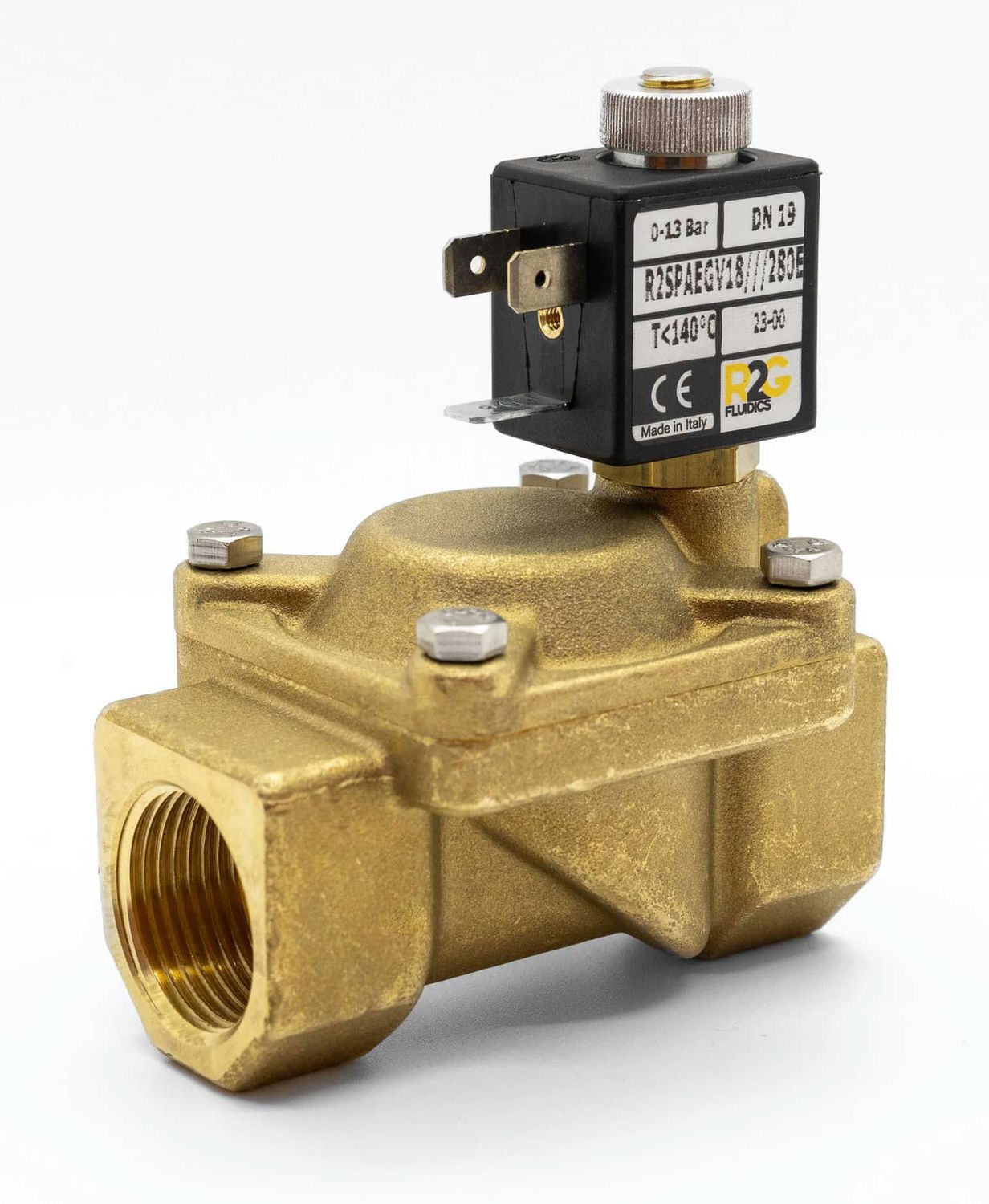 パイロット式電磁弁 - R2SP-R2SR NA/NO - R2G Fluidics Srl - 2方向 / 常開型 / 水
