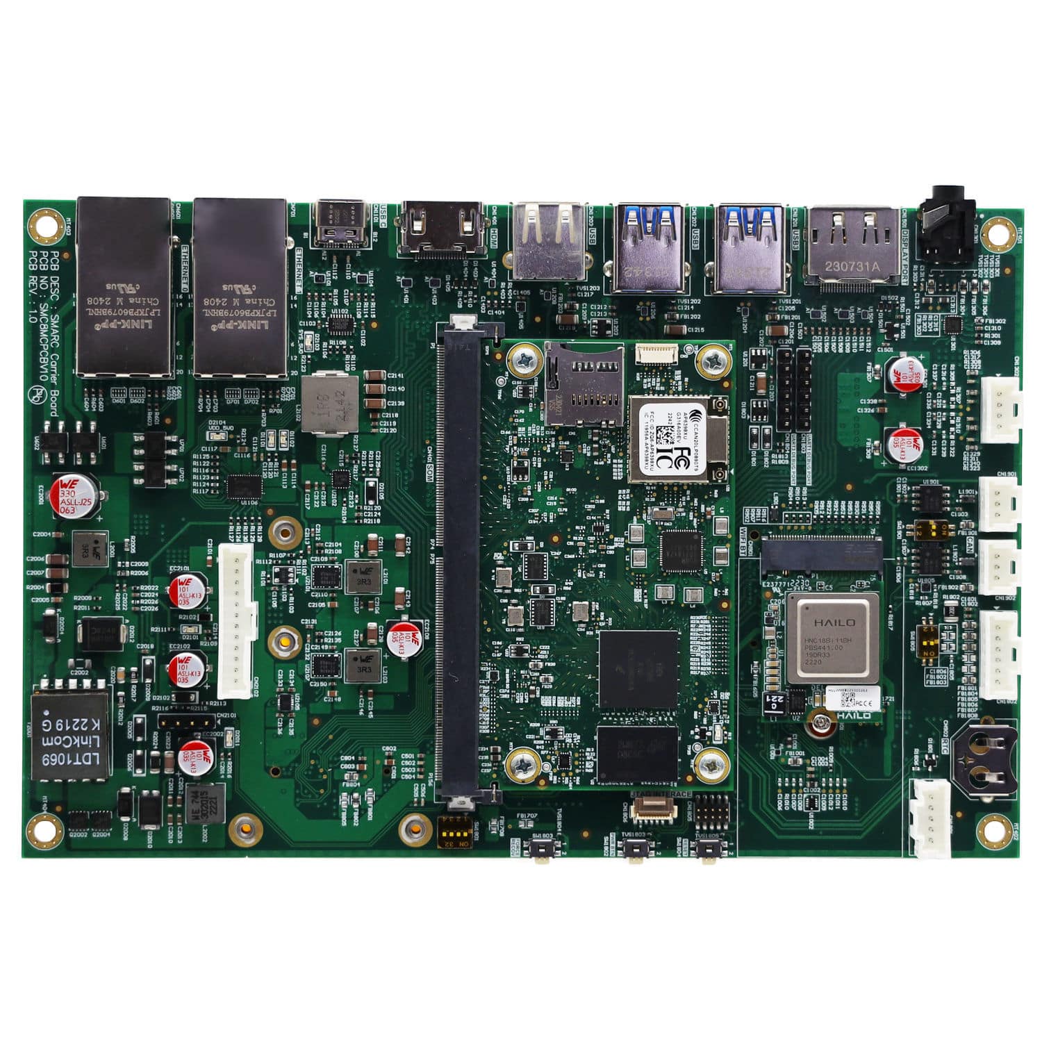 SMARC®現像用キット VEST8MM07SMXDEV VEST Hailo8™ プロセッサー / ARM