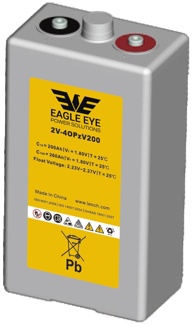 OPzSバッテリー VRLA Tubular OPzV Batteries Eagle Eye Power Solutions 管状