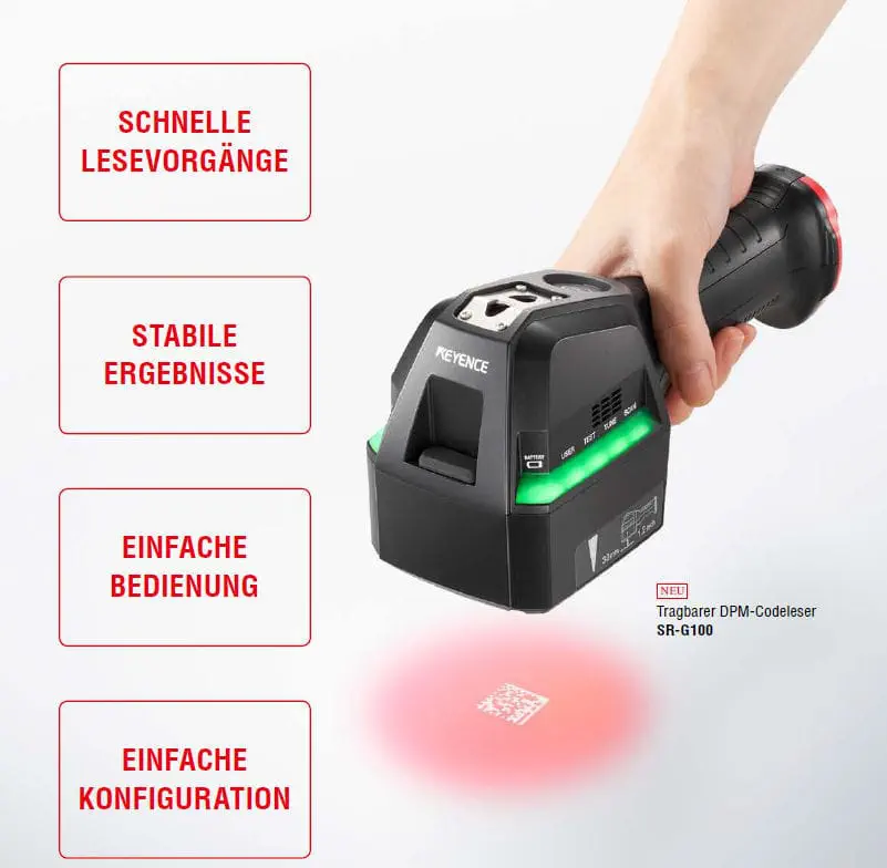 2Dコード リーダー - SR-G100 - Keyence - 1D / 携帯型