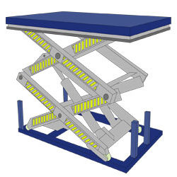 2段シザー昇降台