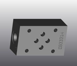 4チャンネル油圧用ブロックマニホールド