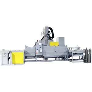 オーバーヘッド コンベヤ式ショットブラスト機