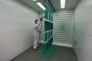 静電ガン付き粉体塗装機