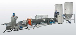プラスチック製素材リサイクル用押出しライン