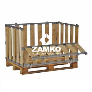 木製パレットボックス - MPB.e70.P - ZAMKO - 貯蔵用 / 小部品