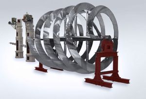 リボン混合器 / バッチ式 / 化学工業用 / 縦型