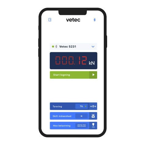 動力計用モバイルアプリケーション - Vetec A/S - モニタリング / 測定用 / 計量