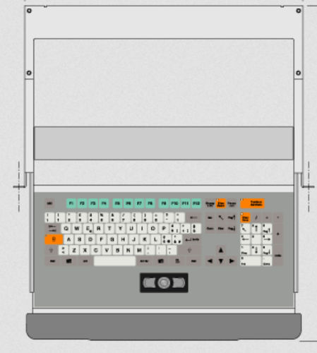 ラック引き出しキーボード - KT-105-C-23 - k-tronic S.r.l. - メカニカルキー / メンブレン / 105キー