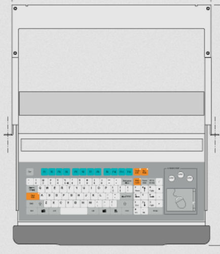 ラック引き出しキーボード - KT-96-C-10 - k-tronic S.r.l. - メカニカルキー / メンブレン / 96キー