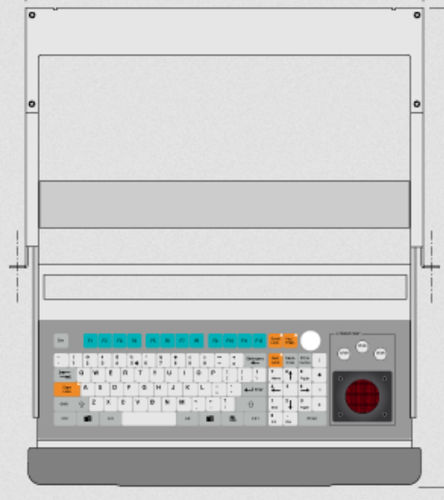 ラック引き出しキーボード - KT-96-C-13 - k-tronic S.r.l. - メカニカルキー / メンブレン / 96キー