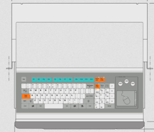 ラック引き出しキーボード - KT-96-C-20 - k-tronic S.r.l. - メカニカルキー / メンブレン / 96キー