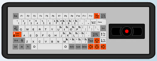 パネル設置用キーボード - KT-84-T-56 - k-tronic S.r.l. - メカニカルキー / メンブレン / 84キー