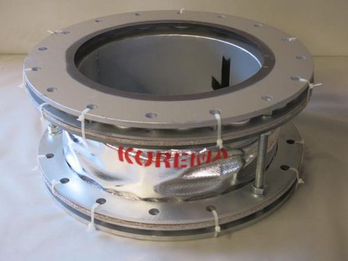 フランジ取り付け伸縮管継手 - U-Type - KOREMA® GmbH & Co. KG - PTFE / 円形 / 長方形