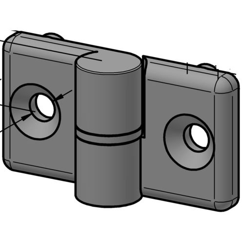 ポリアミド製蝶番 - SCHPA series - Alváris Profile Systems GmbH - ネジ留め / 180° / ドア用