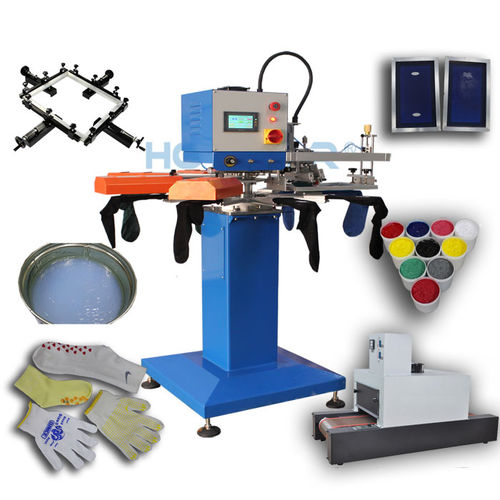 靴下用スクリ—ン印刷機 - GW-100TRS-F8 - Dongguan Hoystar Printing Machinery Co.,Ltd - 自動 / モノクロ / ラベル用